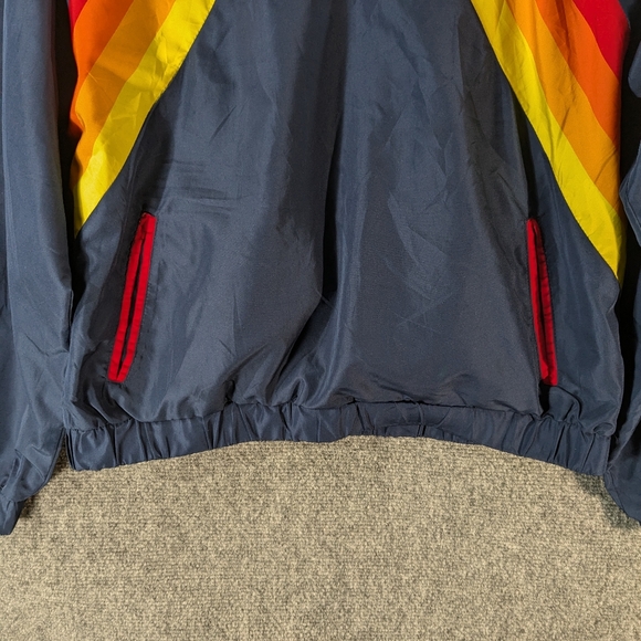 WILSON FOREVER 21 Womens L Windbreaker Jacket Colorblock Retro Half Zip Pullover - Picture 14 of 15